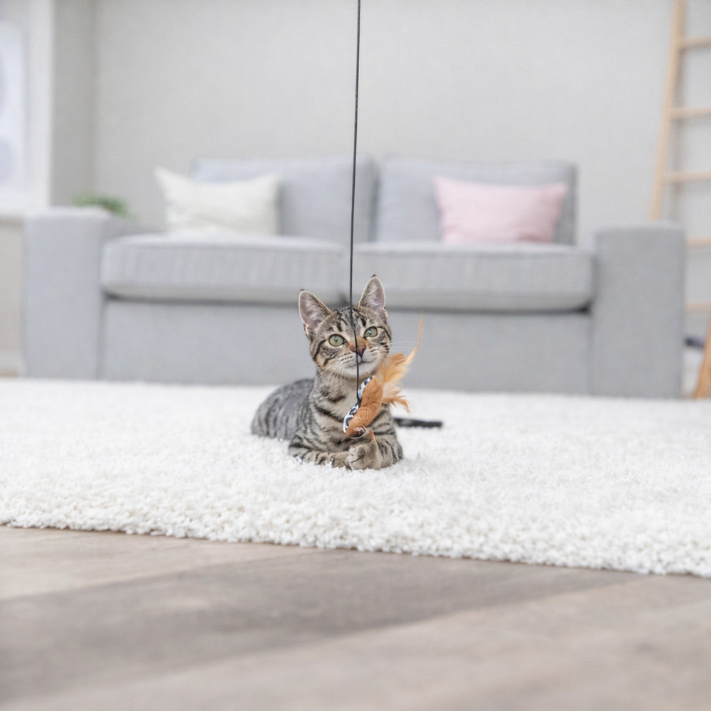 Іграшка Trixie для котів Вудочка з серцем котяча м_ята плюш/дерево 50 см Київ - фото 3