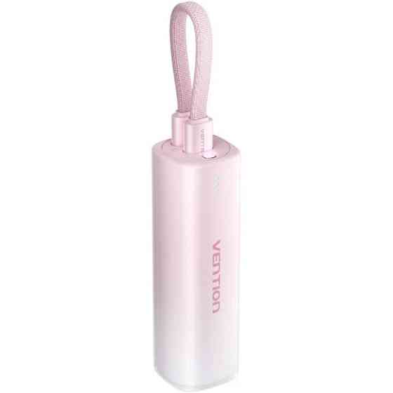 УМБ Vention 5000mAh 20W PD, USB-C In/Out, Lightning In/Out, with cable, Gradient Red Киев