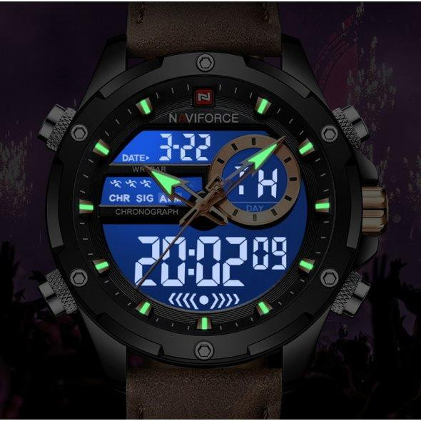 Тактичний водостійкий кварцовий годинник Naviforce Pride black Вінниця - фото 6