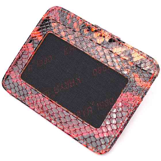 Візитниця з натуральної фактурної шкіри під змію KARYA 20964 Різнокольоровий Київ