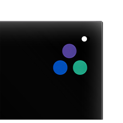 Офісна дошка Axent скляна магнітно-маркерна 90x120 см, чорна (9616-01-А) Вінниця - фото 2