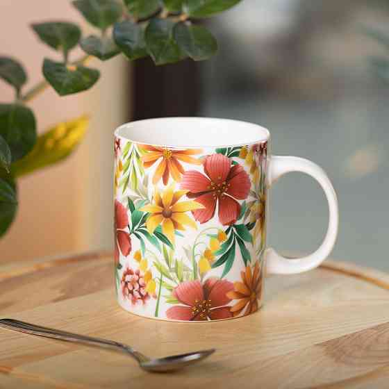 Фарфоровая кружка с рисунком для чая и кофе 400 мл Киев