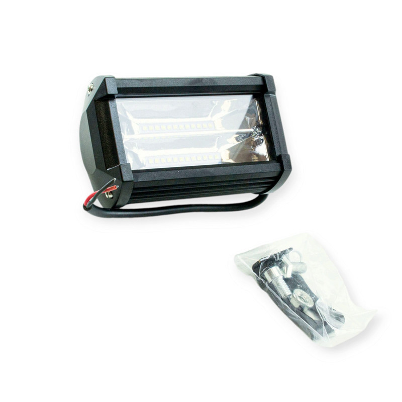 Фара LED прямокутна 130х75х65 (ДВШ) 72W комбінований Optimal-L додаткова Мукачево - фото 1