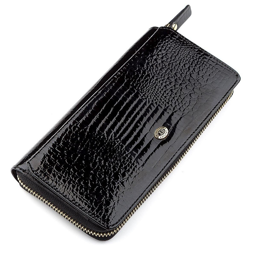 Гаманець жіночий ST Leather 18437 (S7001A) натуральна шкіра Чорний Київ - фото 5