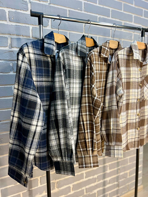 Сорочка жіноча Ariadna 8051 картата оверсайз байкова one size, темно-синій, one size Київ - фото 7