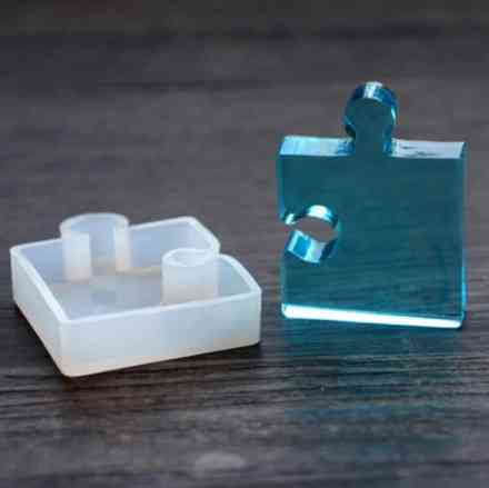 Молд из силикона Пазлы 4 штуки серый Киев