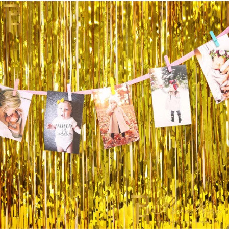 Дощик для фотозони 1 м на 1 м золотистий Київ - фото 4