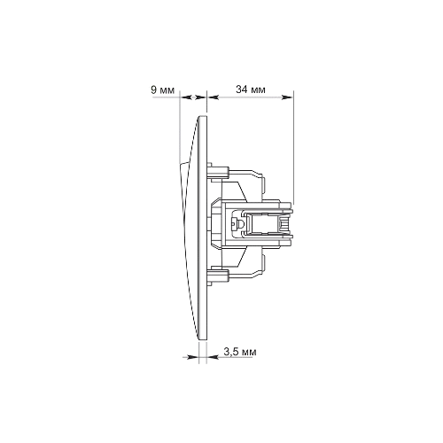 BINERA крем Клавіша дзвінка внутрішня 1кл Videx Житомир