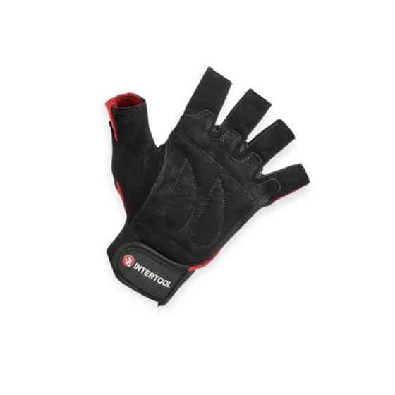 Рукавички без пальців, з козячої шкіри, розмір 10, захисні та спандекс вставки, фіксація ремінцем Мукачево