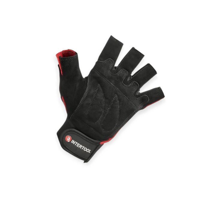 Рукавички без пальців, з козячої шкіри, розмір 10, захисні та спандекс вставки, фіксація ремінцем Мукачево - фото 2