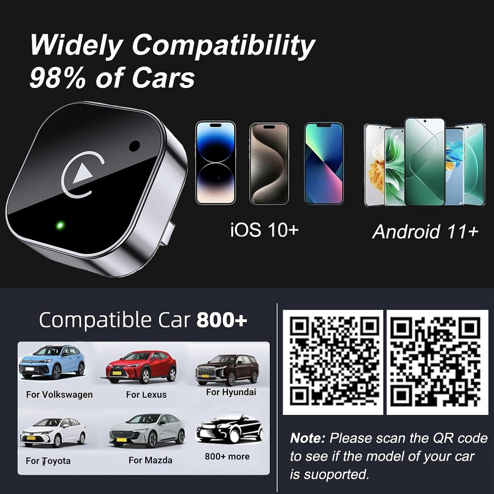 Автомобільний безпровідний адаптер CarPlay Shrandi G06 Луцьк - фото 3