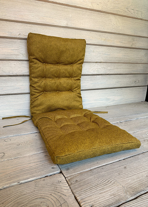 Подушка для стільців (40x120х4 см) подвійна Decorator Мальмо колір мустард 84-169 Київ - фото 3