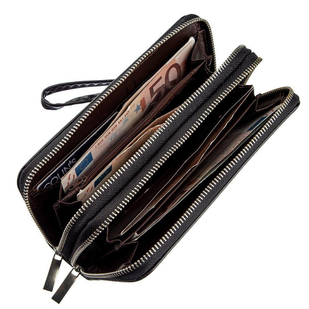 Кошелек женский из экокожи Черный (KIVI) Киев - изображение 2