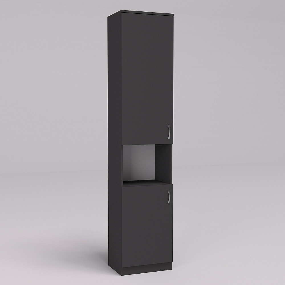 Шкаф офисный ОПК-1, Антрацит, 450/340/2100 Львов - изображение 1