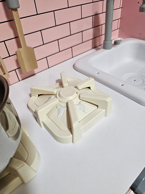 Дитяча дерев'яна ігрова кухня AVKO Модена Pink звукові та світлові ефекти Київ - фото 6