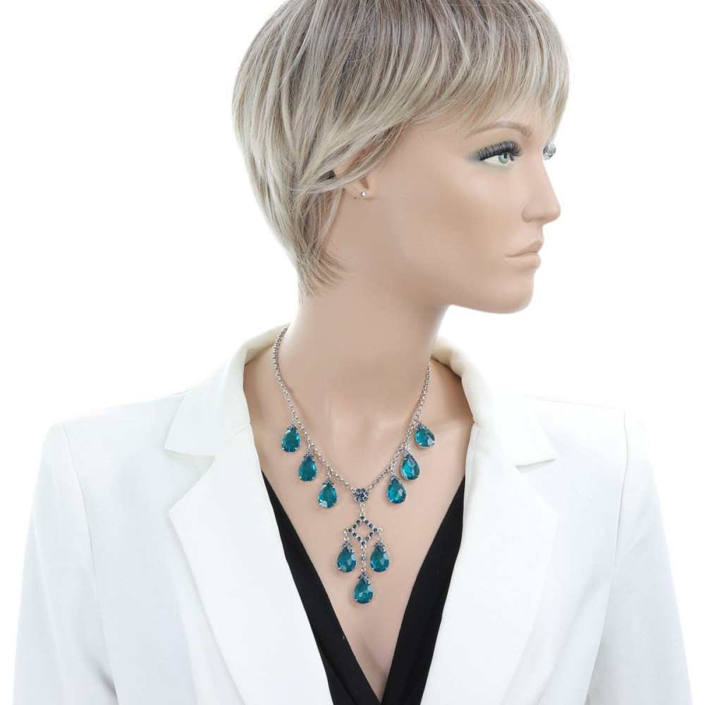 Кольє з блакитними підвісними краплинками Behave Луцьк - фото 3