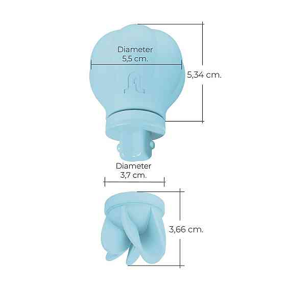 Вібратор Adrien Lastic Caress Blue з насадками для стимуляції ерогенних зон, які обертаються. Sex Aura Київ