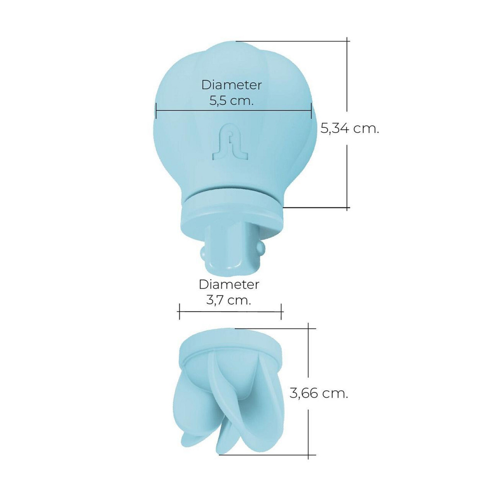 Вибратор Adrien Lastic Caress Blue с крутящимися насадками для стимуляции эрогенных зон Sex Aura Киев - изображение 5