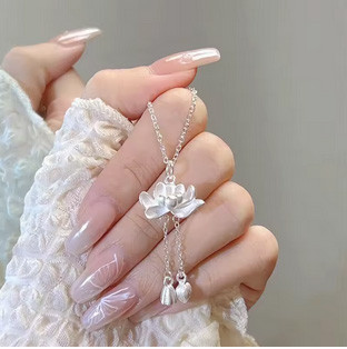 Кулон жіночий сріблястий Лотос Київ - фото 1