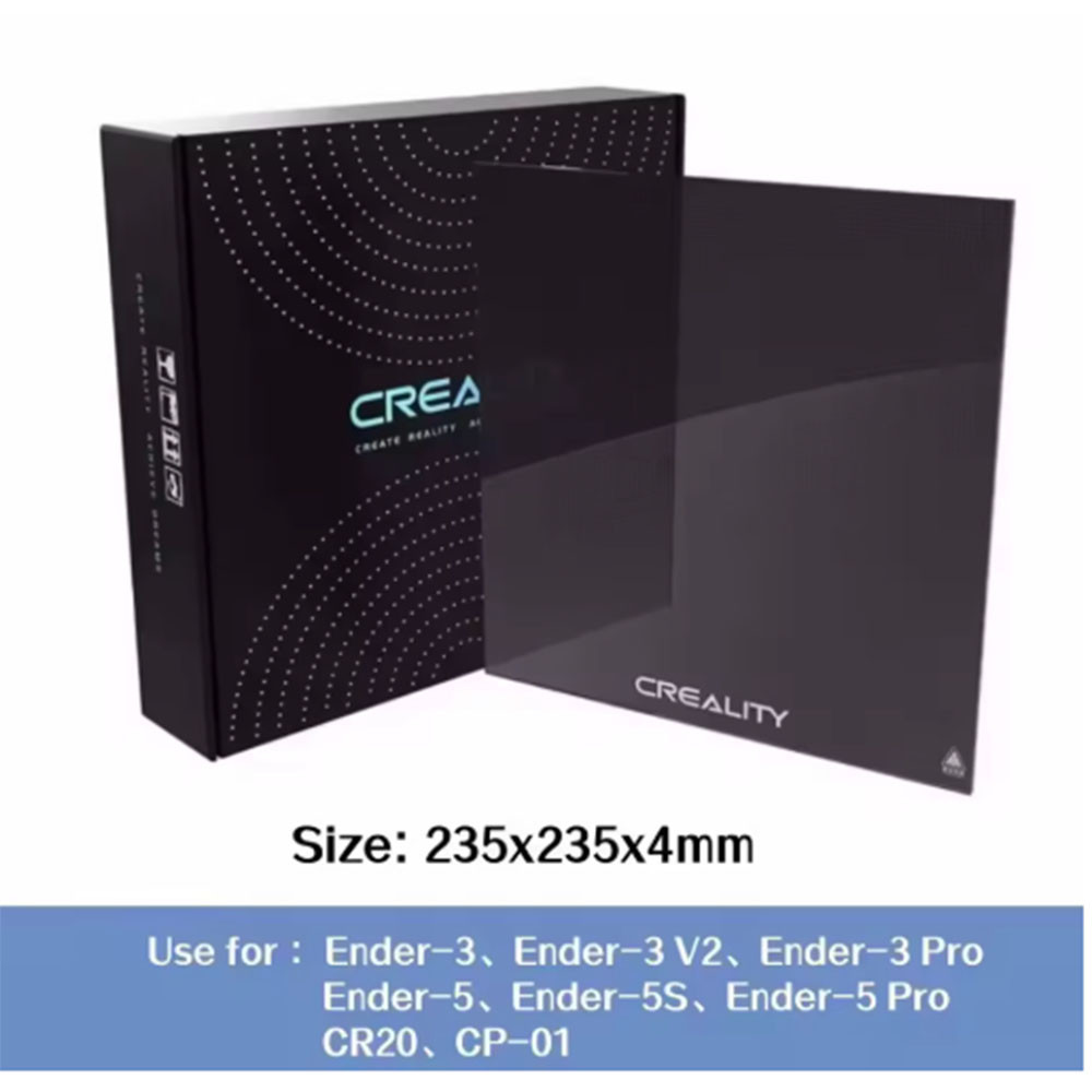 Стеклянная платформа Creality с карборундовым покрытием размером 235x235x4 мм для 3д принтеров. Киев - изображение 1