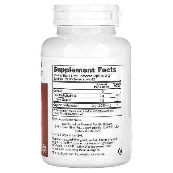 D-манноза Protocol for Life Balance D-Mannose 85 г Київ