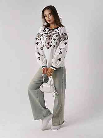 Женская современная вышиванка  80% хлопок, 20% полиэстер Одесса