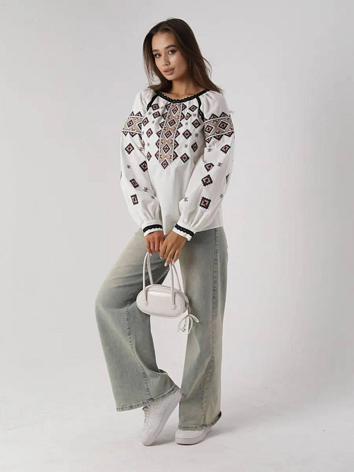 Женская современная вышиванка  80% хлопок, 20% полиэстер Одесса - изображение 2