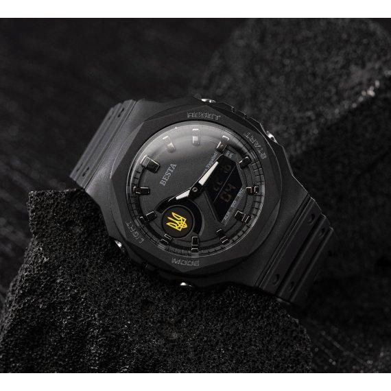 Чоловічий водостійкий тактичний годинник Besta Jocker UA (Чорний) Вінниця - фото 7