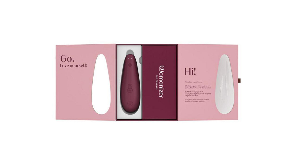 Вакуумный клиторальный стимулятор Womanizer Classic 2 - Bordeaux, 10 режимов, функция Afterglow Sex Aura Киев - изображение 7