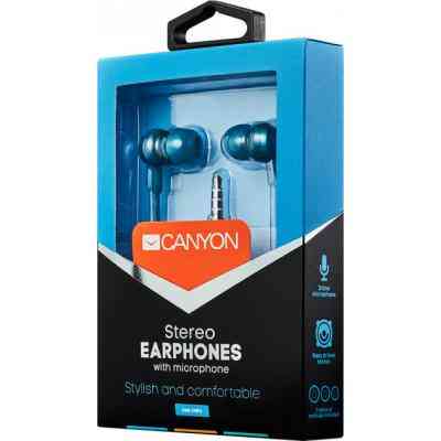 Наушники Canyon CNS-CEP3BG Turquoise (CNS-CEP3BG) Винница