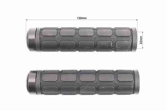 Ручки керма 130мм з затискачем Lock-On, чорні TPE-077 Київ