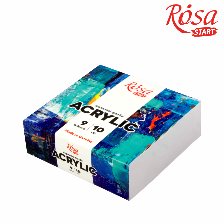 Набор акриловых красок COLOR 9×10мл ROSA START Киев - изображение 1