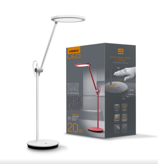 Лампа настільна LED 20W 4100К 220V білий VL-TF15W Videx Житомир - изображение 2