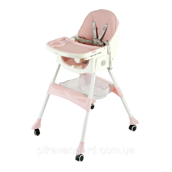 Детский стульчик для кормления Toti FR-30608 (съемный столик, опускная спинка) розовый Хмельницкий