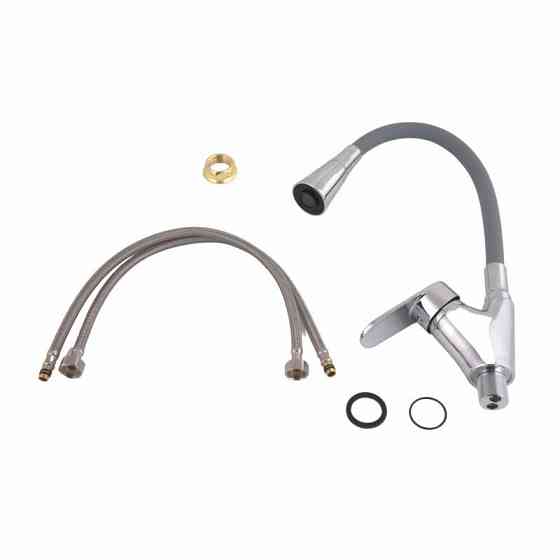 Смеситель для кухни Lidz Tani 007F3 с гибким изливом (k40) LDTAN007F3GCR31869 Grey / Chrome Киев