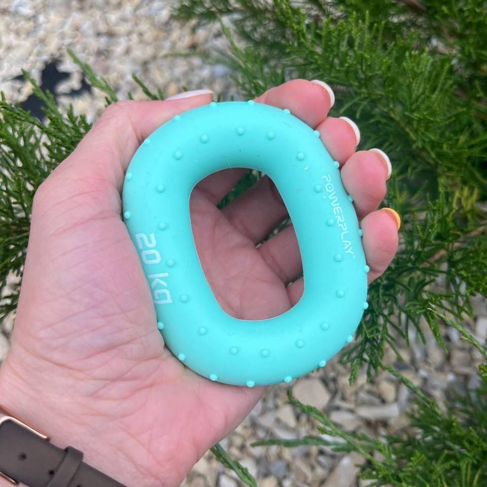 Эспандер кистевой силиконовый PowerPlay PP-4337 Hand Grip Medium 20 кг. Зеленый Киев - изображение 3