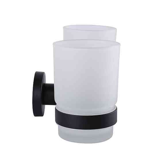 Стакан подвійний Globus Lux BS8428 чорний матовий SUS304 Луцк