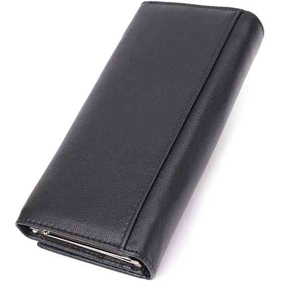 Солидный женский кошелек из натуральной кожи ST Leather 23088 Черный Киев