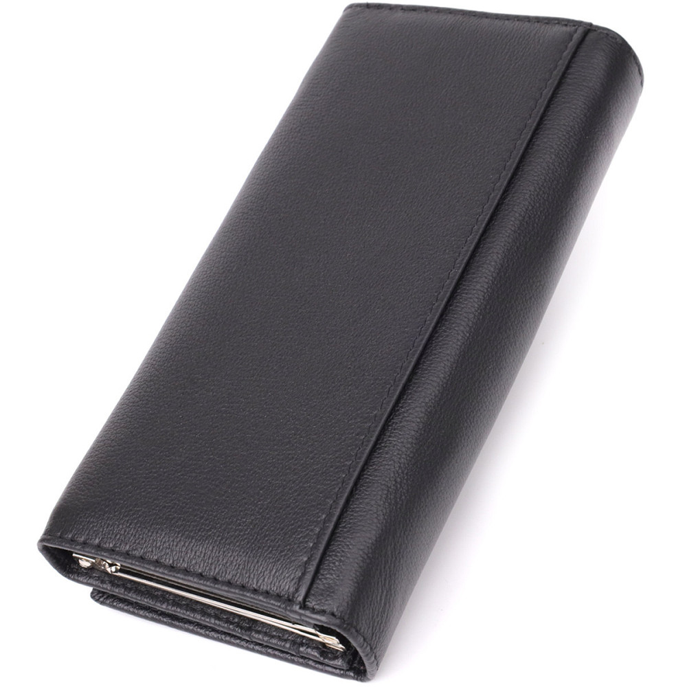 Солидный женский кошелек из натуральной кожи ST Leather 23088 Черный Киев - изображение 2