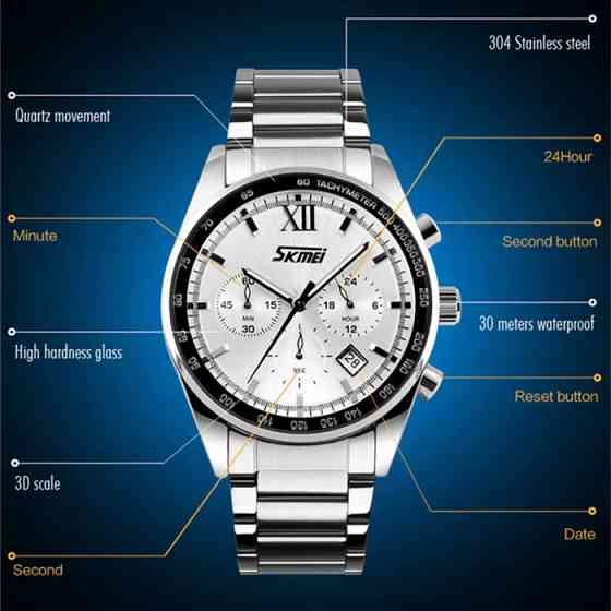 Часы наручные мужские SKMEI 9096SI RN-90 Киев