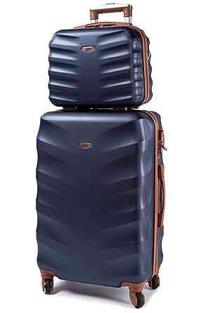 Валіза пластикова WINGS 402 велика темно-синя Київ