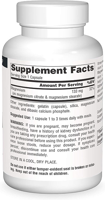 Цитрат магнію Source Naturals Magnesium Citrate 113 mg 90 caps Луцьк - фото 2