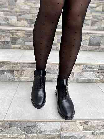 Ботильйони жіночі KRISTINA чорні натуральна шкіра весна-осінь 37р.39р. (3268) Коломия