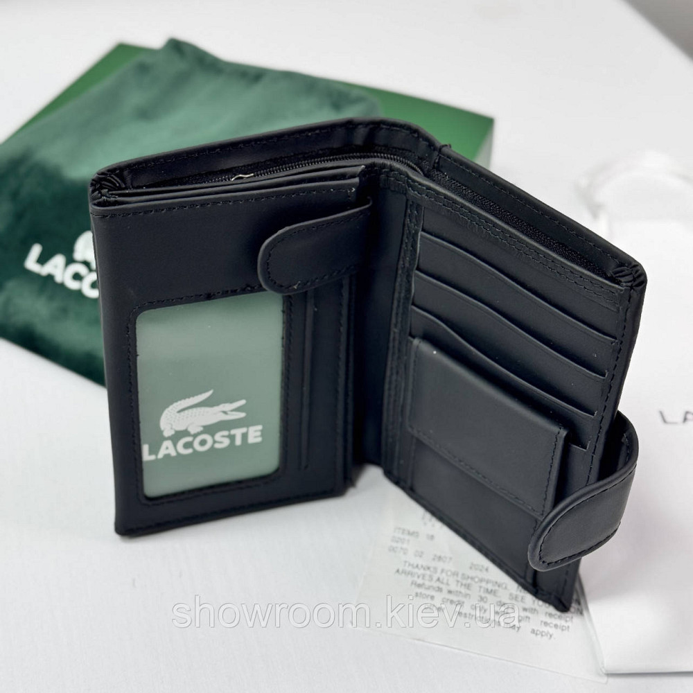 Мужское брендовое портмоне на застежке Lacoste (1721) Киев - изображение 5
