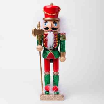 Новорічна фігурка Novogod`ko Лускунчик 30 см Дерево Червоно-зелений (974679) Вінниця