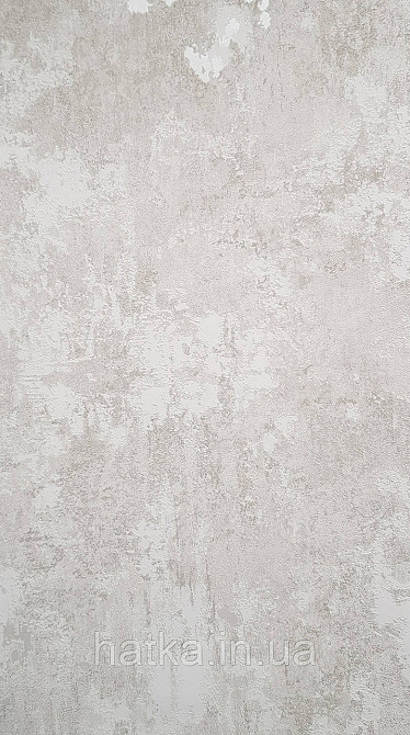Шпалери вінілові на флізеліні Marburg Memoria 1.06х10 під штукатурку під старовину бежеві біле срібло Київ - фото 3
