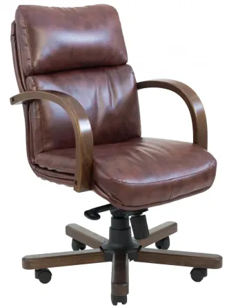 Офісне Крісло Керівника Richman Dakota Madras Dark Brown Wood М1 Tilt Коричневий Київ