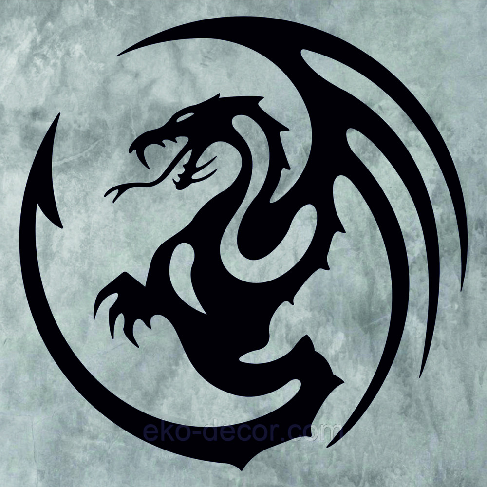 Декоративное настенное Панно «Дракон» Декор на стену 70*70 см, Черный Киев - изображение 6