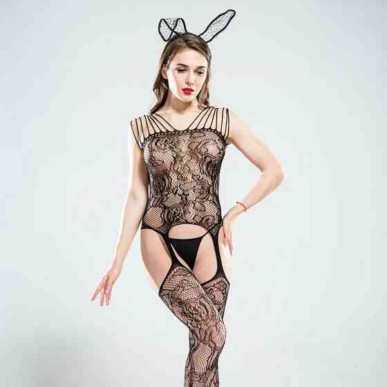 Эротический бодистокинг кружевной из сетки,женское сексуальное белье,универсальный размер рост:145–185 см, One Size черный,70104 Каменец-Подольский