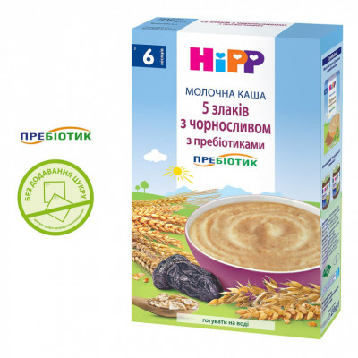 Детская каша HiPP молочная 5 злаков 250 г (9062300140139) Винница - изображение 1